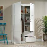Soft White Multipurpose Bedroom Armoire with Drawers