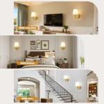 Rechargeable Wireless Wall Sconces with Remote - Set of 2