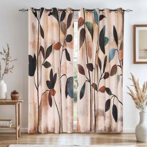 Subrtex Floral Blackout Curtains - 2 Panels