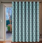 Teal Moroccan Tile Extra Wide Blackout Curtain