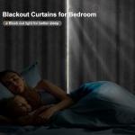 Light Brown Floral Blackout Curtains - 84 Inch Set