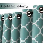 Teal Moroccan Tile Extra Wide Blackout Curtain
