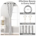 Light Brown Floral Blackout Curtains - 84 Inch Set