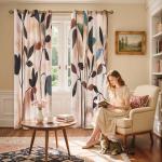 Subrtex Floral Blackout Curtains - 2 Panels