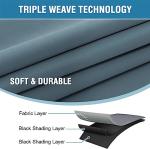 H.VERSAILTEX 100% Blackout Curtains, 84 Inch, Stone Blue