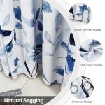 Blue Floral Blackout Curtains - 84 Inch Set