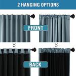 H.VERSAILTEX 100% Blackout Curtains, 84 Inch, Stone Blue
