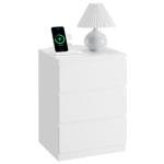 VASAGLE Modern Nightstand with Charging Station