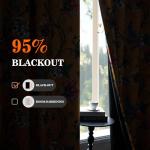 Floral Blackout Curtains, 63 Inch, Pack of 2