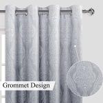 Grey Ombre Blackout Curtains with Tiebacks, Set of 2