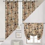 Vintage Floral Blackout Curtains Set, 2 Panels