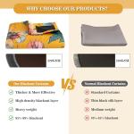 Floral Blackout Curtains, 63 Inch, Pack of 2