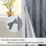 Grey Ombre Blackout Curtains with Tiebacks, Set of 2