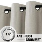 H.VERSAILTEX 100% Blackout Linen Curtains, 2 Panels