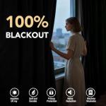 H.VERSAILTEX Stone Blue Blackout Curtain Panels, Set of 2