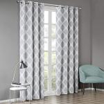Ikat Print Blackout Curtains with Grommet Top