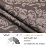 Flyfun Ombre Blackout Curtains with Damask Print