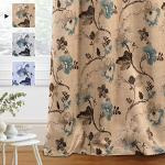 Vintage Floral Blackout Curtains Set, 2 Panels