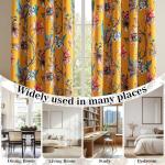 Floral Blackout Curtains, 63 Inch, Pack of 2