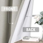 H.VERSAILTEX 100% Blackout Linen Curtains, 2 Panels