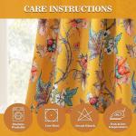 Floral Blackout Curtains, 63 Inch, Pack of 2