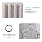 Flyfun Ombre Blackout Curtains with Damask Print