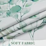 Green Floral Blackout Curtains - 63 Inches Long