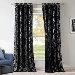Floral Blackout Curtains, 84” Grommet Panels
