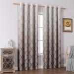 Flyfun Ombre Blackout Curtains with Damask Print