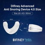 Difiney Advanced Anti Snoring Device 4.0: FDA-Cleared Snoring Solution – Adjustable Snore Stopper Mouth Guard for Men & Women – Anti Snoring Mouthpiece to Improve Sleep – Reusable Night Use