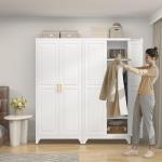 UNICOLY 71'' Wardrobe Closet with Hanging Rod