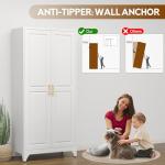 UNICOLY 71'' Wardrobe Closet with Hanging Rod