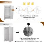 UNICOLY 71'' Wardrobe Closet with Hanging Rod