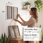3D Wooden Floral Wall Art Decor Set of 4