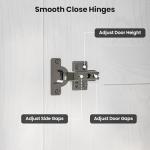 White 3-Door Armoire Closet with Mirror