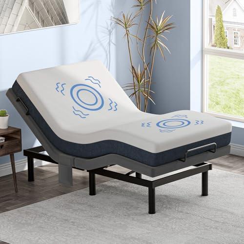 OTDMEL Adjustable Bed Frame Twin XL with Massage, Electric Bed Base Frame with Adjustable Legs, USB Ports, Wireless Remote, Zero Gravity & Anti-Snore, Twin XL