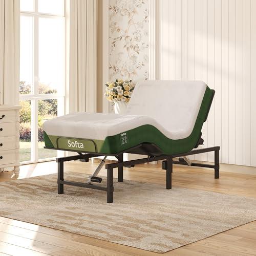Softa Twin XL Adjustable Bed Base with 12" Gel Memory Foam Mattress, Head & Foot Incline, Holds Up to 900 Lbs, Zero Gravity, Wireless Remote w/LED, USB Ports, Quiet Dual Motor, Easy Assembly