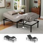 Hanherry Adjustable Bed Frame Twin XL Size, Zero Gravity Anti-Snore Ergonomic Electric Base with Wireless Remote, Nightlight, Quick Assembly，Adjustable Height, 2 USB Ports