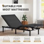 EGOHOME Twin XL Adjustable Bed Frame with Wireless Remote,Independent Head and Foot Incline Electric Bed Base with Adjustable Legs Massage,Zero Gravity, LED Night Lights,USB