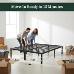 Full Size Metal Bed Frame with Storage Space