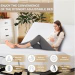 Dyonery Twin XL Adjustable Bed Base Frame with Wireless Remote + 10 Inch Twin XL Green Tea Gel Memory Foam Mattress Bed in a Box, Head and Foot Incline, Zero Gravity, Fiberglass Free, 80" x 38"