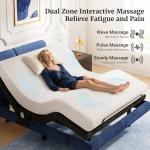 Tami Tami T600 Adjustable Bed Frame Twin XL Size with Remote & Massage - Syncable Electric Beds Bases, Zero Gravity, USB, Side Pocket, Nightlight, Quiet Motor, 5 Min Easy Assembly