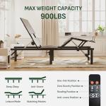 Softa Twin XL Adjustable Bed Frame with 8 Inch Gel Memory Foam Mattress, 900 Lbs Heavy Duty, USB, Zero Gravity, Wireless Remote, Memory Position, Anti-Snore, LED Night Light, Electric Bed Base