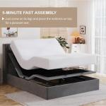 Dyonery Twin XL Adjustable Bed Base Frame with Wireless Remote + 10 Inch Twin XL Green Tea Gel Memory Foam Mattress Bed in a Box, Head and Foot Incline, Zero Gravity, Fiberglass Free, 80" x 38"