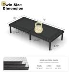 Hanherry Adjustable Bed Frame Twin XL Size, Zero Gravity Anti-Snore Ergonomic Electric Base with Wireless Remote, Nightlight, Quick Assembly，Adjustable Height, 2 USB Ports