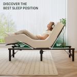 Softa Twin XL Adjustable Bed Frame with 12 Inch Gel Memory Foam Mattress, 900 Lbs Heavy Duty, USB, Zero Gravity, Wireless Remote, Memory Position, Anti-Snore, LED Night Light, Electric Bed Base