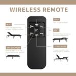 Dyonery Twin XL Adjustable Bed Base Frame with Wireless Remote + 10 Inch Twin XL Green Tea Gel Memory Foam Mattress Bed in a Box, Head and Foot Incline, Zero Gravity, Fiberglass Free, 80" x 38"