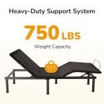 Emerspring Twin XL Adjustable Bed Frame and 10 inch Firm Gel Memory Foam Mattress，Massage，Memory Positions，Head and Foot Incline,Zero Gravity，Dual USB Ports，Under Bed Lights，Anti-Snore，Easy Assembly