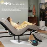 Hanherry Adjustable Bed Frame Twin XL Size, Zero Gravity Anti-Snore Ergonomic Electric Base with Wireless Remote, Nightlight, Quick Assembly，Adjustable Height, 2 USB Ports