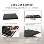 Emerspring Twin XL Adjustable Bed Frame and 10 inch Firm Gel Memory Foam Mattress，Massage，Memory Positions，Head and Foot Incline,Zero Gravity，Dual USB Ports，Under Bed Lights，Anti-Snore，Easy Assembly